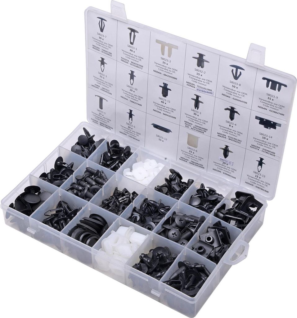 SW-Stahl S8023 Befestigungsclip Sortiment, für Nissan, 408-teilig