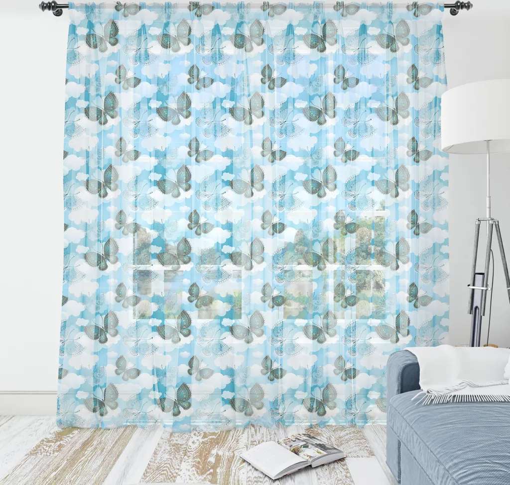 Telo Arredo ABAKUHAUS Farfalle Nuvole | Backdrop Estetico 210x274cm