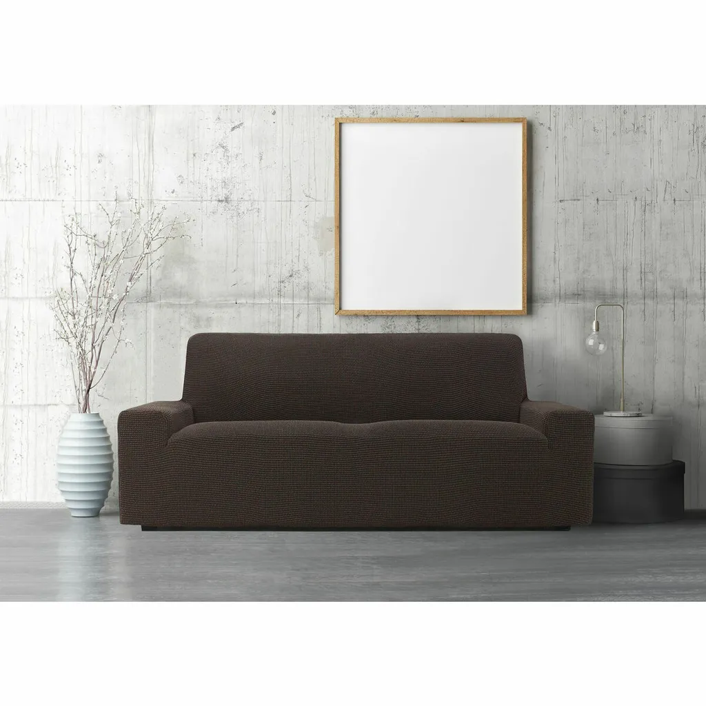 Copridivano 2 Posti SOFASKINS Super Stretch Marrone - Montaggio Facile - 2