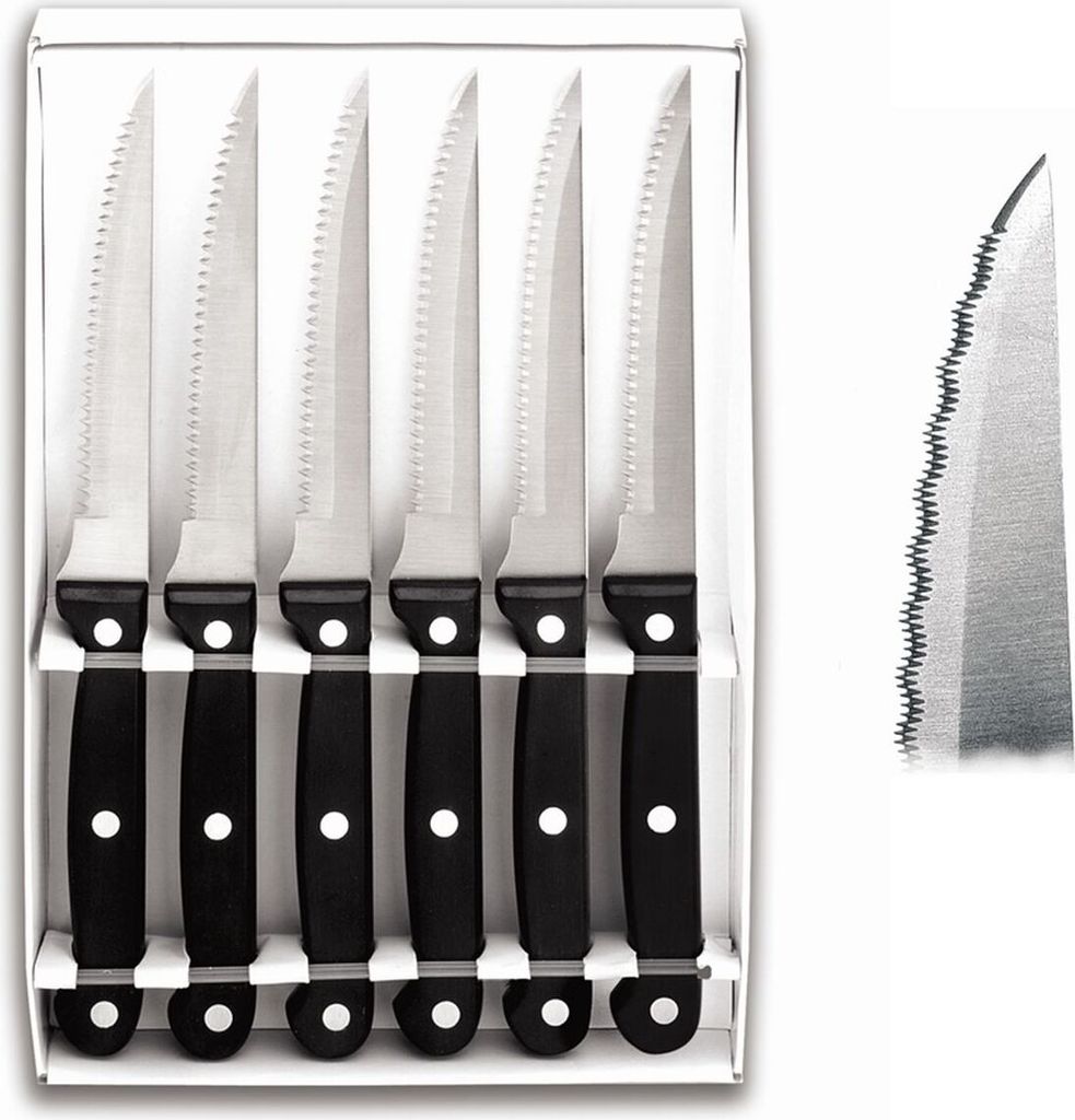 Steakmesser Wellenschliff 6 Stück