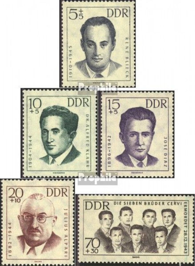 Briefmarken DDR 1962 Mi 918-922 (kompl.Ausgabe) postfrisch Erhaltung der Nationalen Gedenkstätten