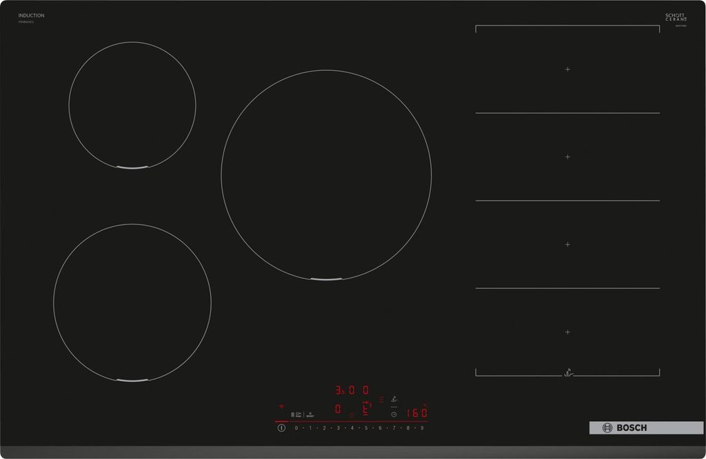 Bosch Serie 6 PXV831HC1E Einbaukochfeld 80cm Induktionskochfeld 5 Brenner schwarz