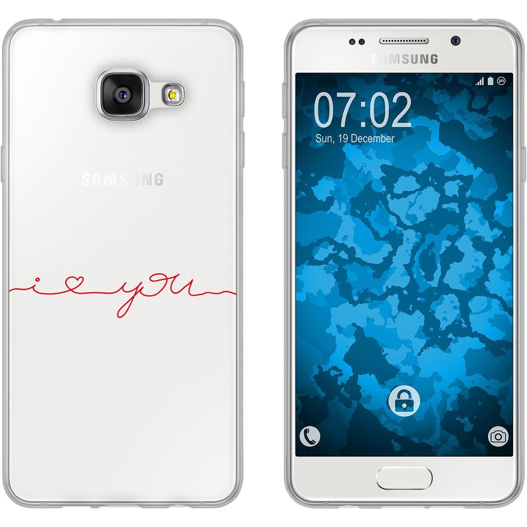 PhoneNatic Case kompatibel mit Samsung Galaxy A5 (2016) A510 Silikon-Hülle in Love M2