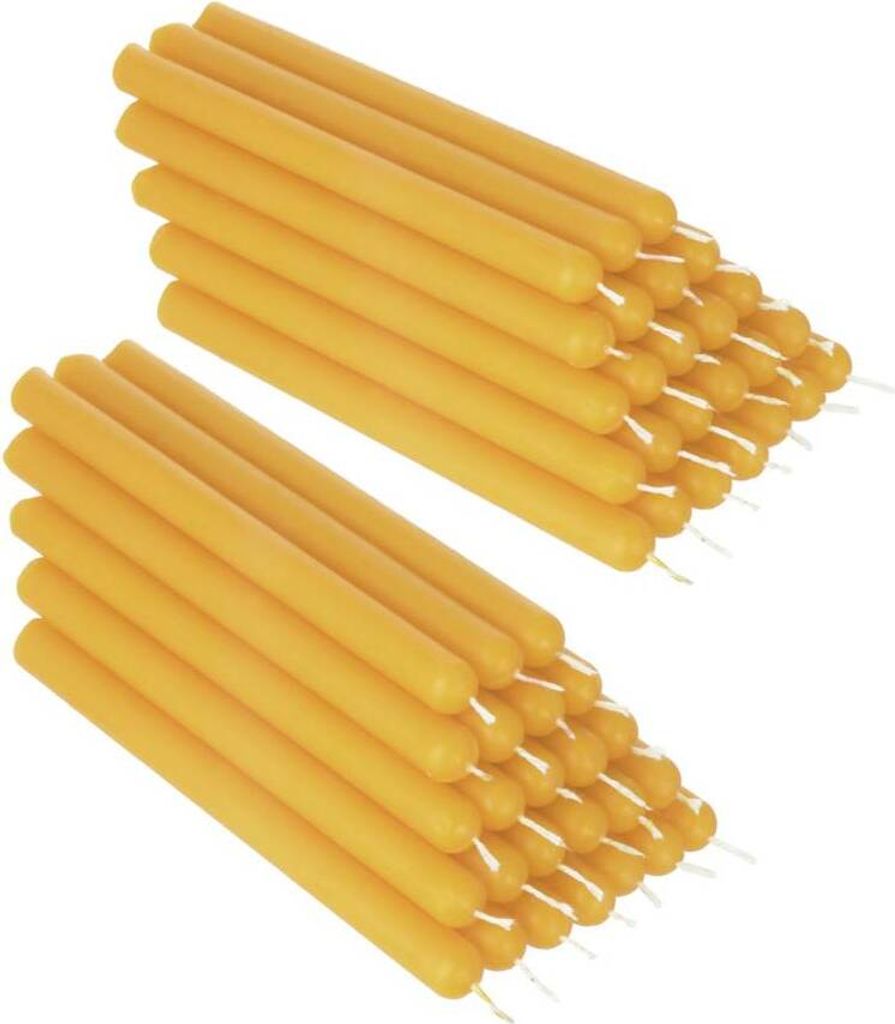 50x Gelbe Bienenwachs 12cm Tafelkerze Ritualkerze Osterkerzen Farbig 36341