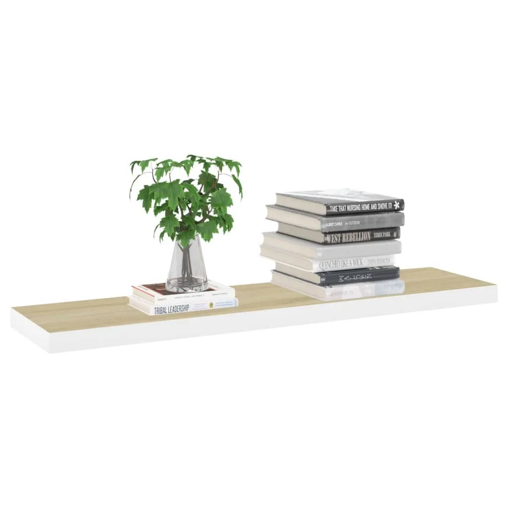 Offerta Mensola SYFAX 120x23,5 cm - Scaffale a Muro Rovere Bianco