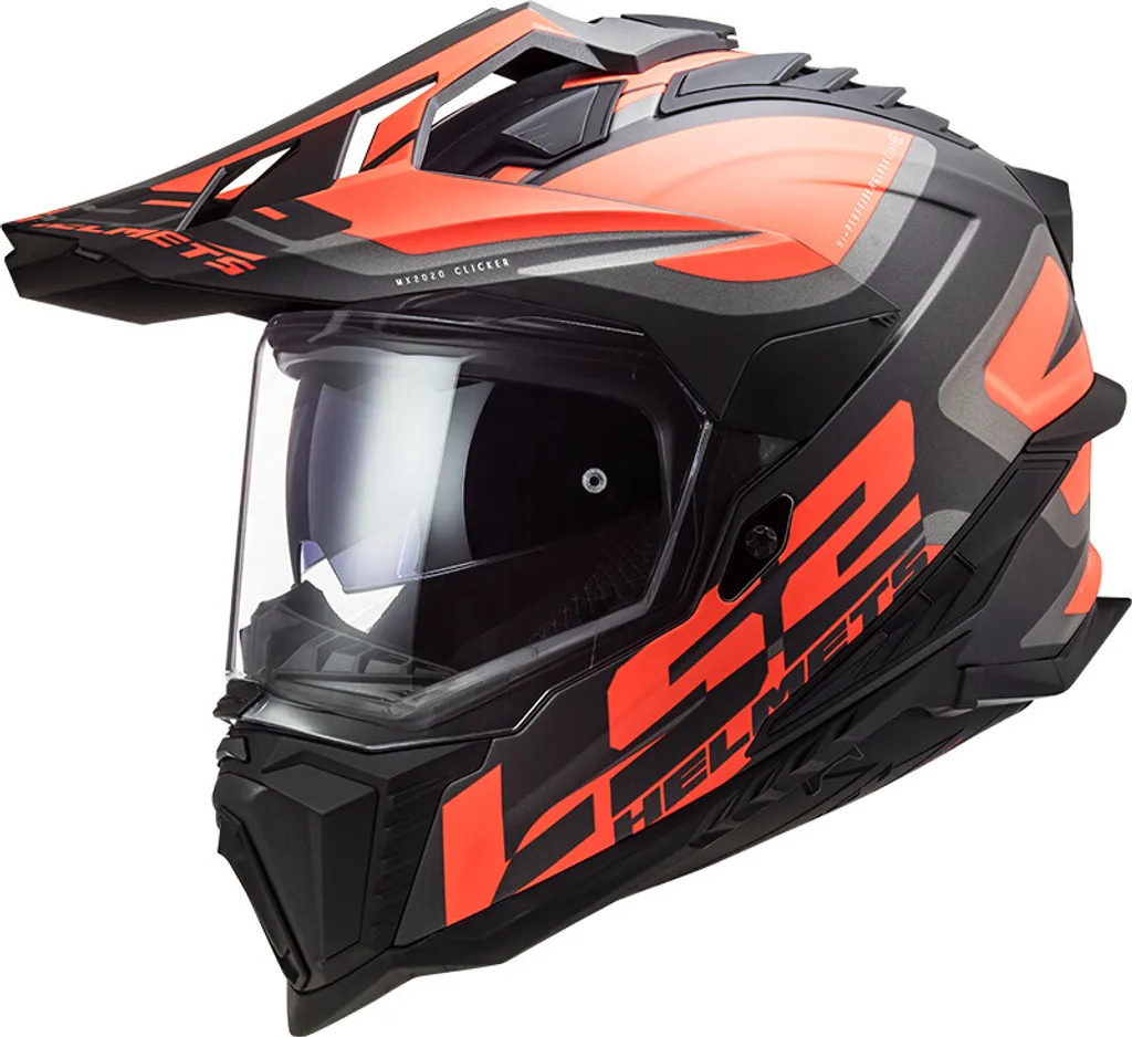 Casque LS2 MX701 Explorer HPFC Noir Mat Orange XL pour Moto Cross