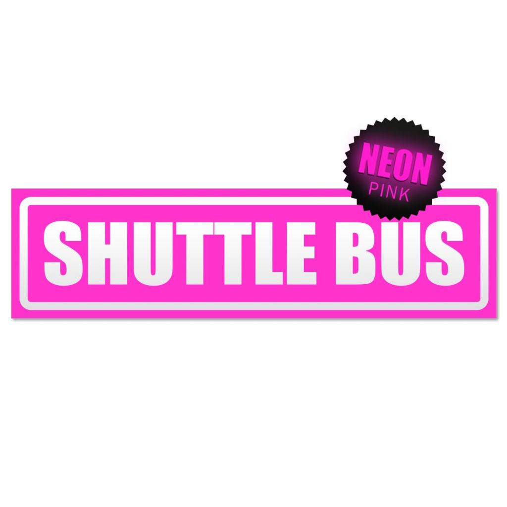 Shuttle Bus invertiert Magnetschild Schild magnetisch