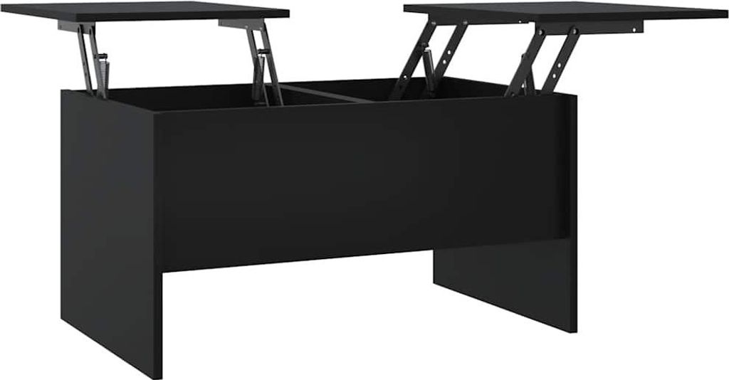 vidaXL Konferenčný stolík čierny 80x50x42,5 cm Drevo Obrázok produktu 