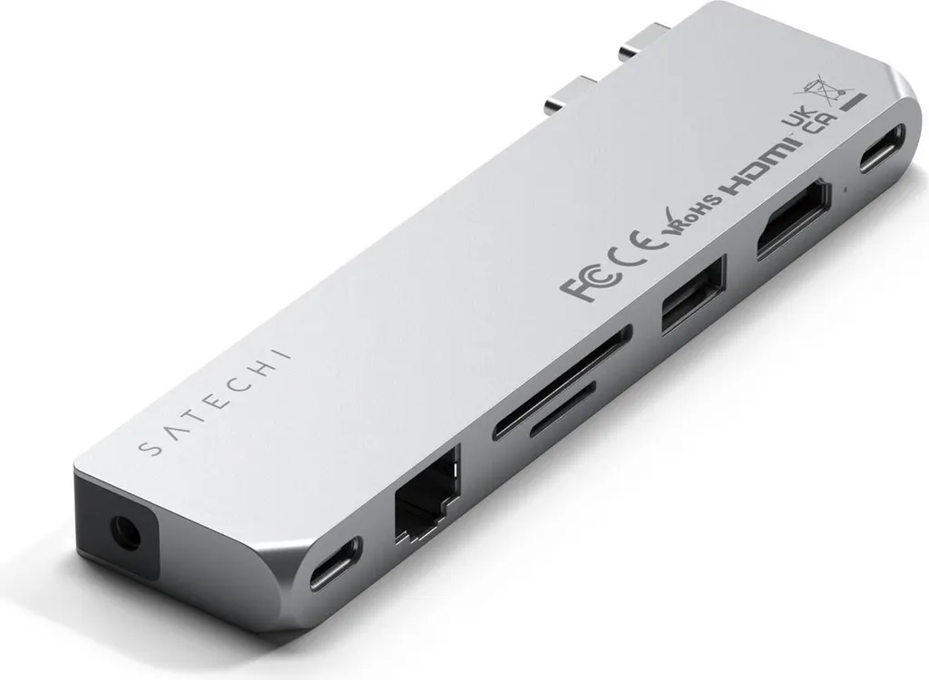 Adaptateur USB-C Satechi Pro Hub Max Argent pour MacBook Air et Pro M1