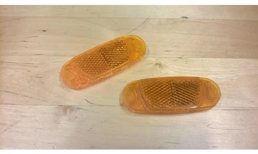 Set de 2 réflecteurs de rayons orange haute visibilité pour vélo VTT