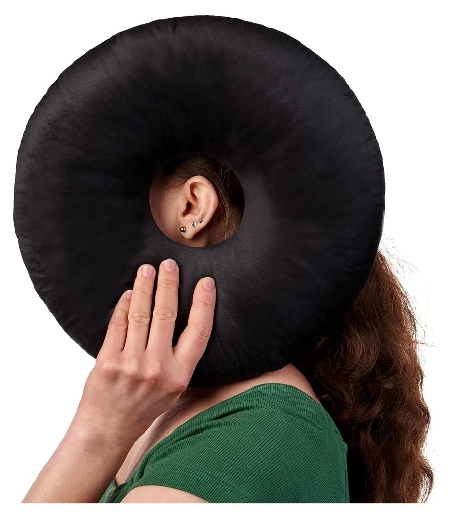 Kissen mit Loch für Ohrpiercings | Donut Kissen für Seitenschläfer zur Schmerzlinderung im Ohr