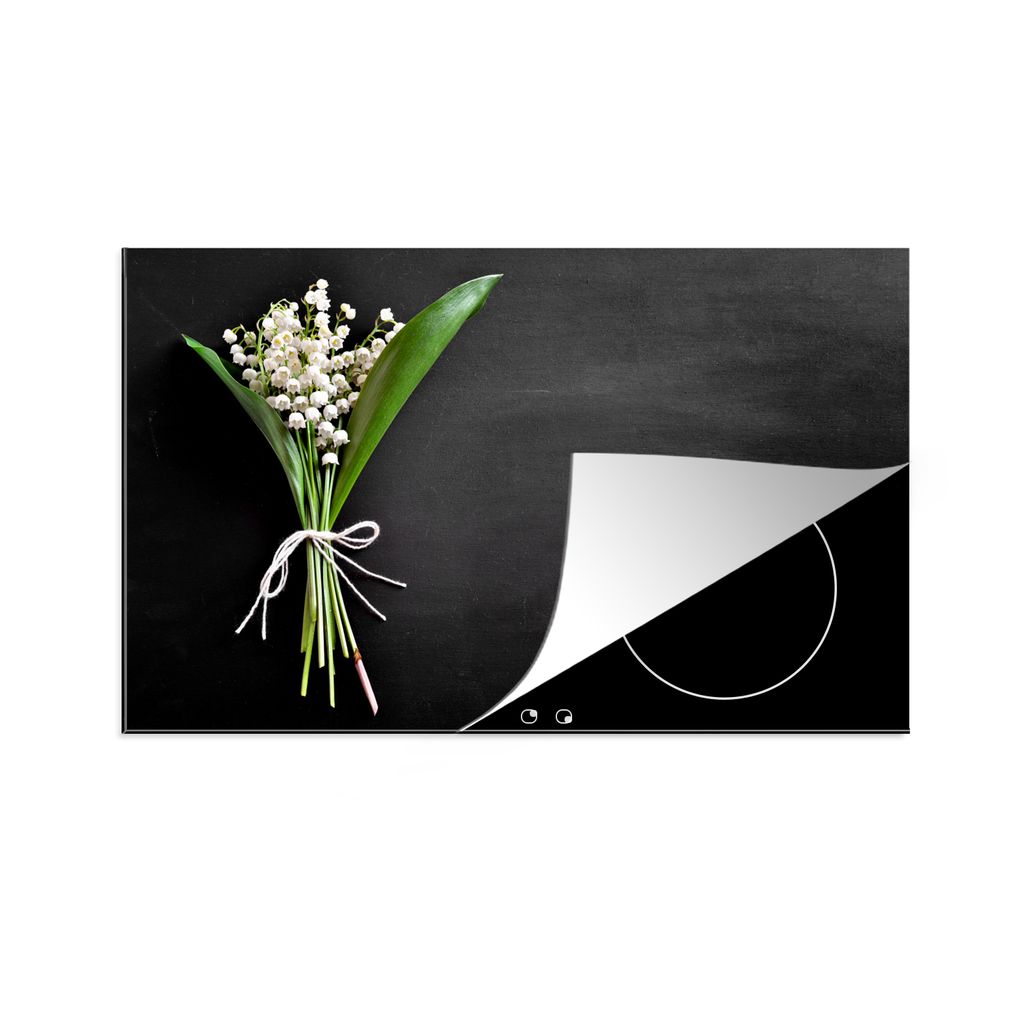 KitchenYeah Herdabdeckplatte Blumen-5-1-1 , 89x51cm, Küche Deko, Glaskeramikkochfeld Herdabdeckung, Abdeckplatte fùr Kochfeld