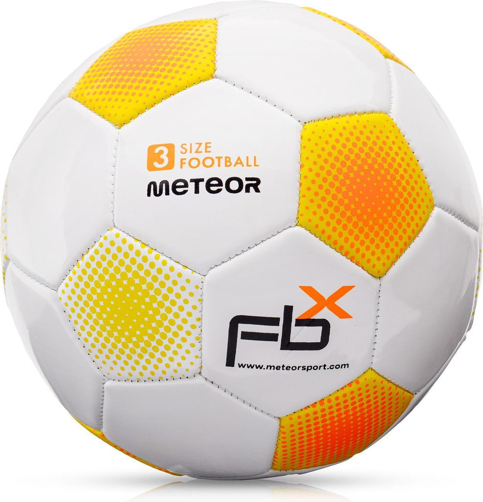 meteor FBX Kinder Fußball Ball kleine Sportball Kleinkinder Freizeitball für drinnen und draußen Ball für Mädchen und Jungen Größen: #3 weiß