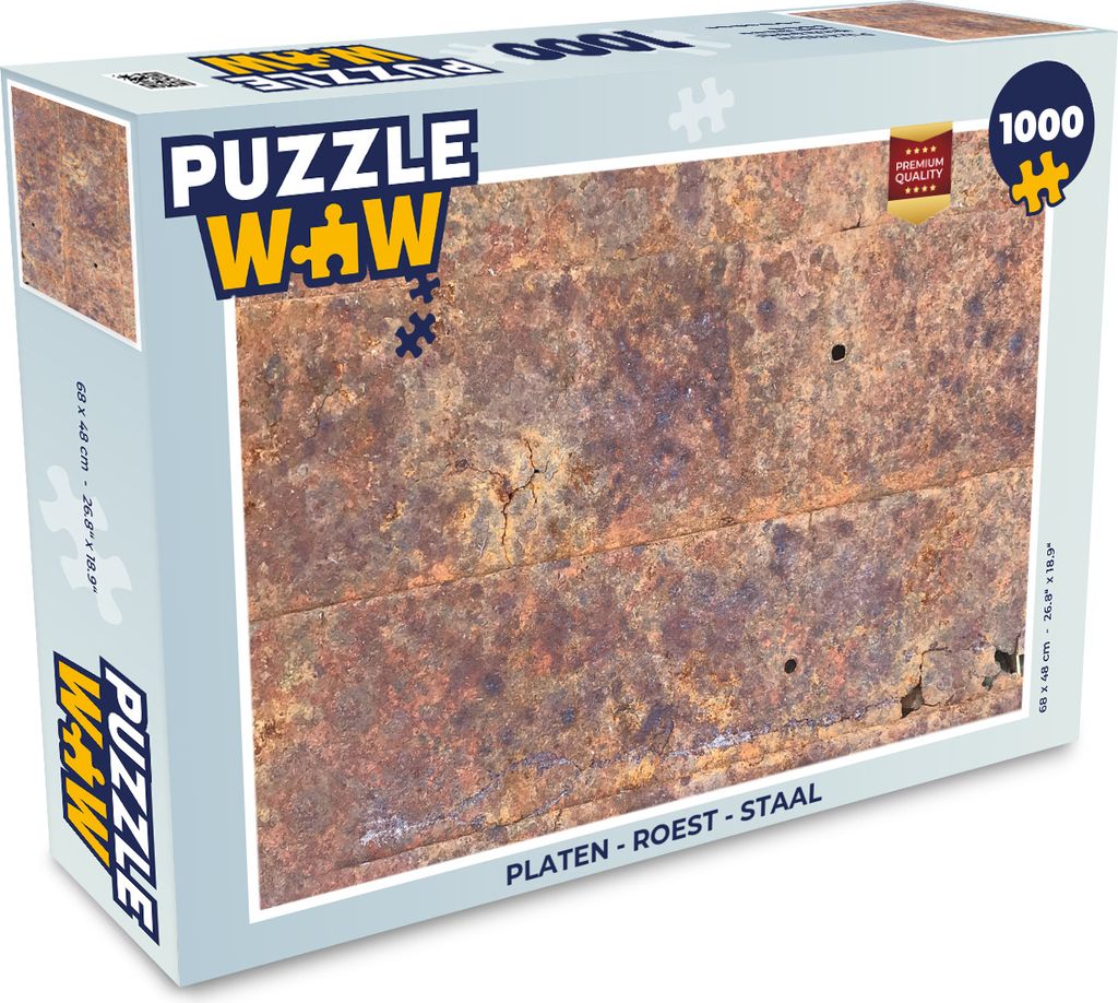 MuchoWow Puzzle 1000 Teile Bleche - Rost - Stahl - Erwachsene - Rätsel
