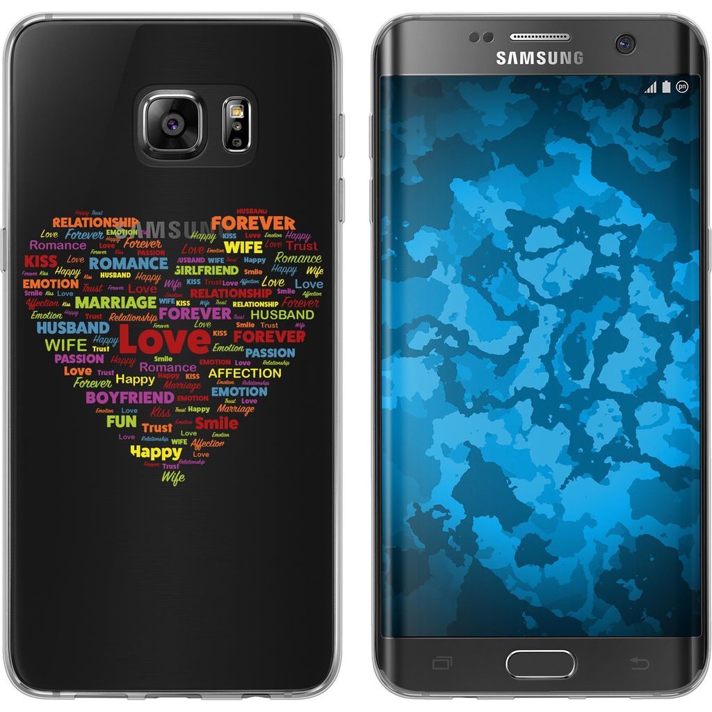 PhoneNatic Case kompatibel mit Samsung Galaxy S7 Edge Silikon-Hülle pride Herz M5