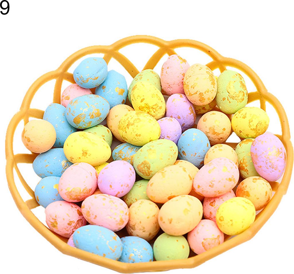 1 Set Lebendige Feste Berührung künstlicher Osterei -Polystyrol Styropor Schöne Simulation Osterei für Party-9