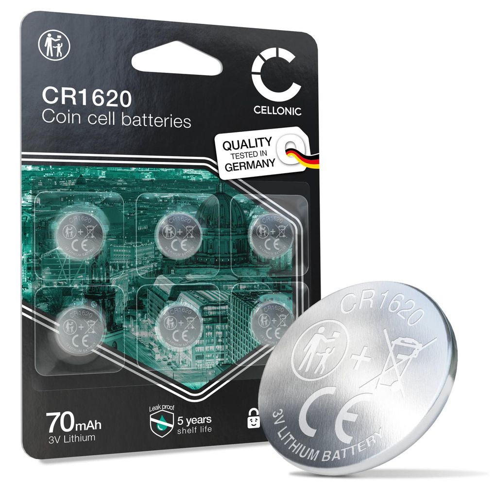 CELLONIC CR1620 – gombíkové batérie, vhodné pre alarmové Obrázok produktu 