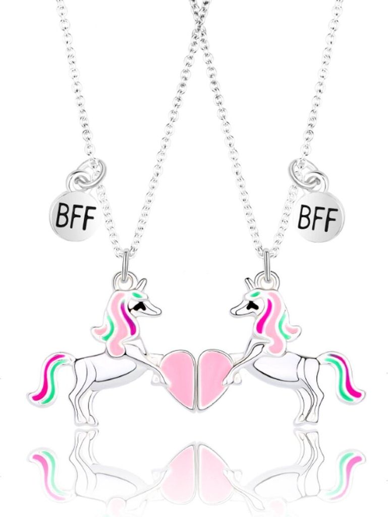 Náhrdelník Bixorp Friends BFF pre 2 s jednorožcami a srdcom Obrázok produktu