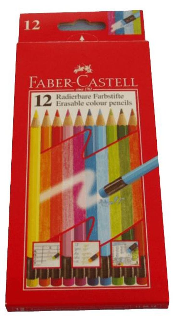 Farbstifte 12er radierbar Faber Produktbild 