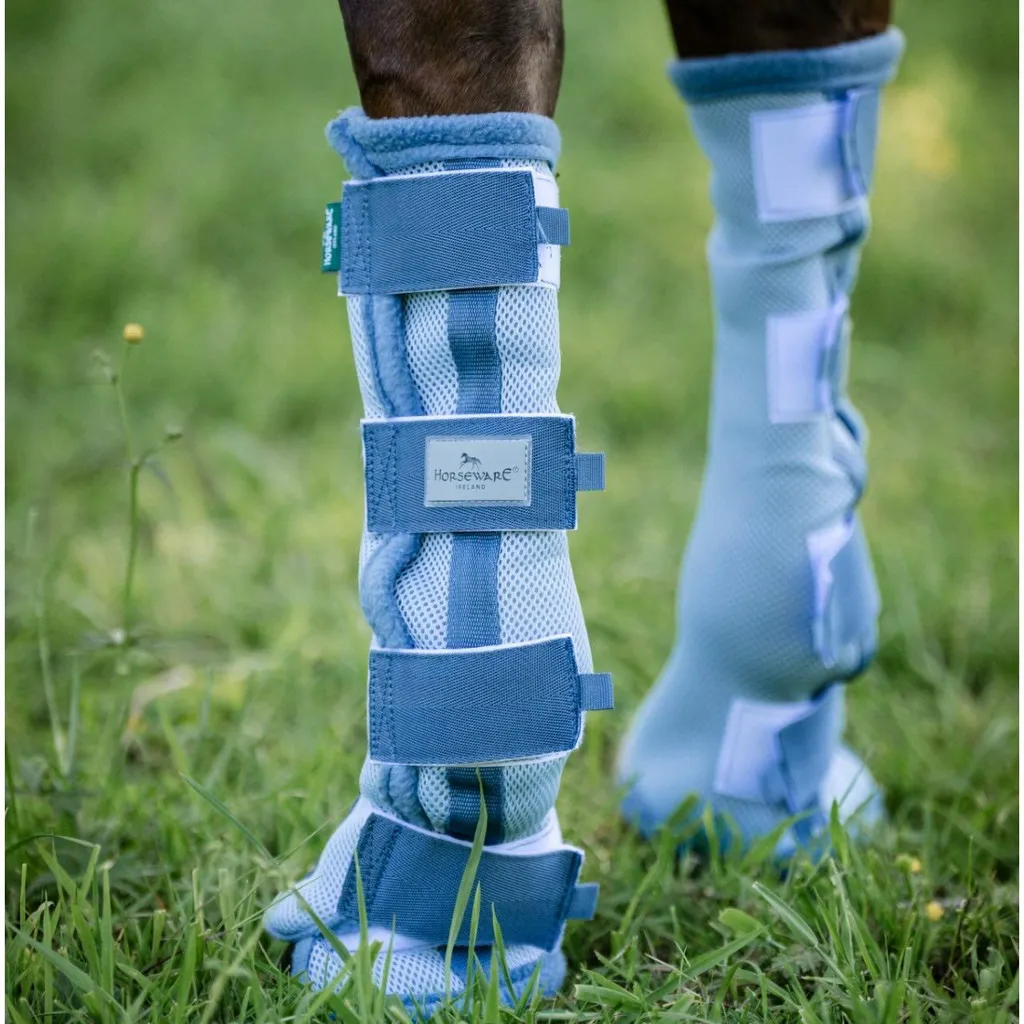 Guêtres de protection poney respirantes Horseware Fly Boots Argentées