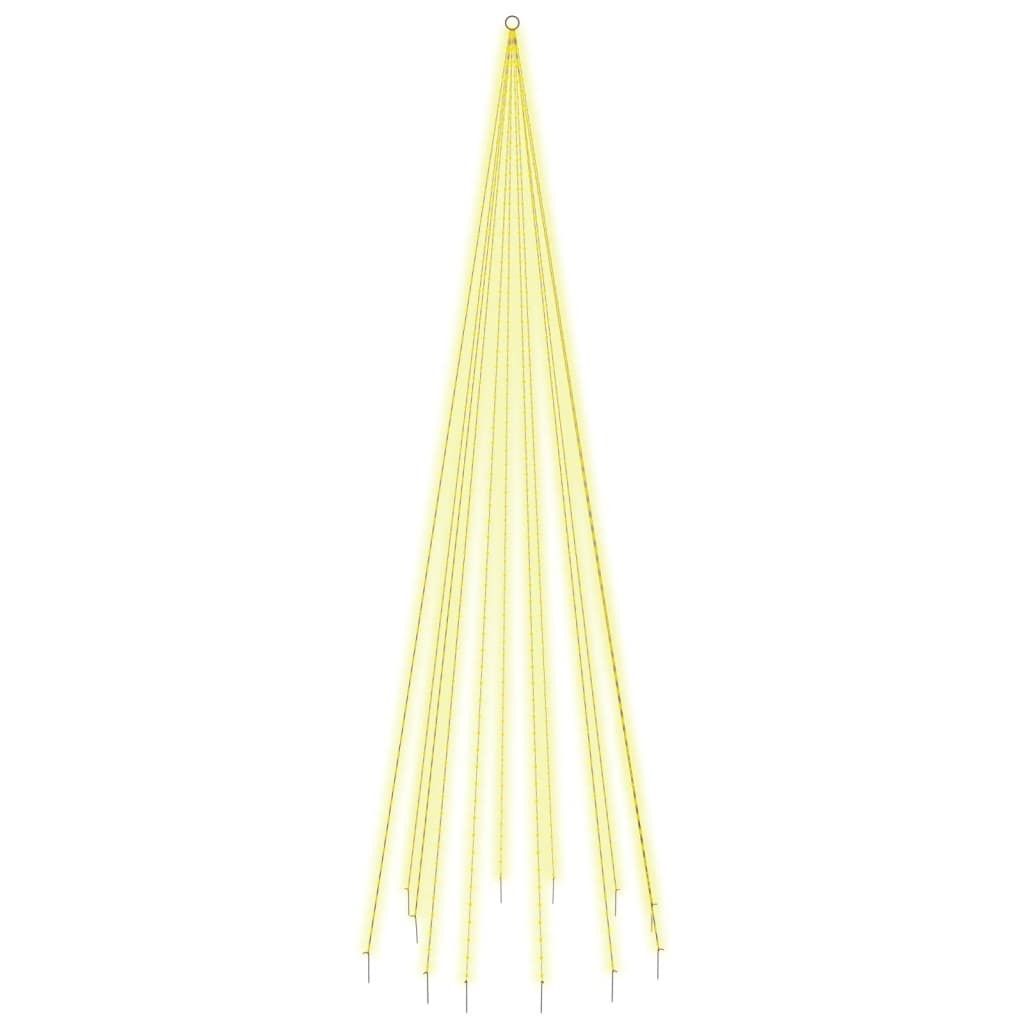 vidaXL Albero di Natale a LED per pennone Bianco caldo 732 Immagine del prodotto 