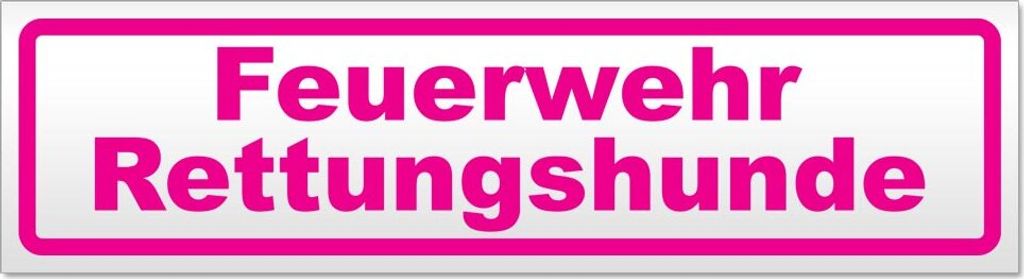Feuerwehr Rettungshunde Magnetschild Schild magnetisch