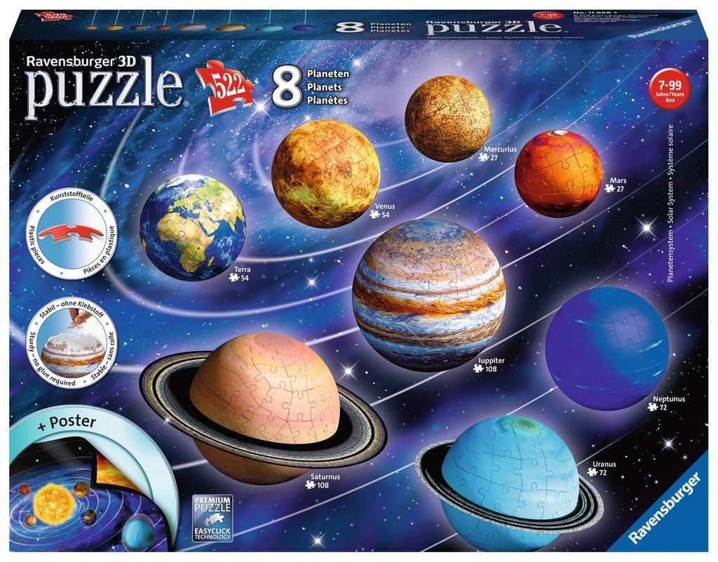 Ravensburger 3D-Puzzle Planetensystem, 522 Teile