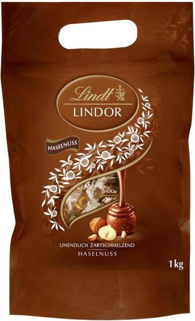 Lindt Lindor Kugeln Vollmilch Haselnuss 1kg Produktbild 