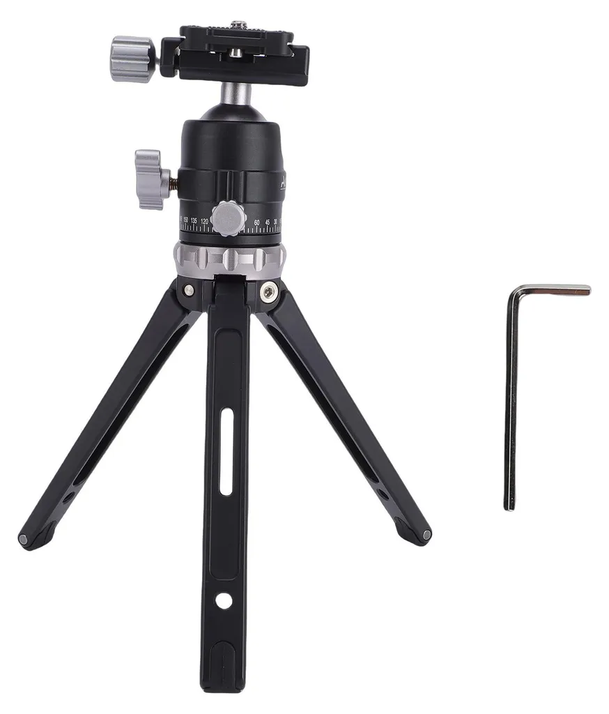 Trépied pour vlog et vidéo YouTube avec rotule fluide pour reflex gris