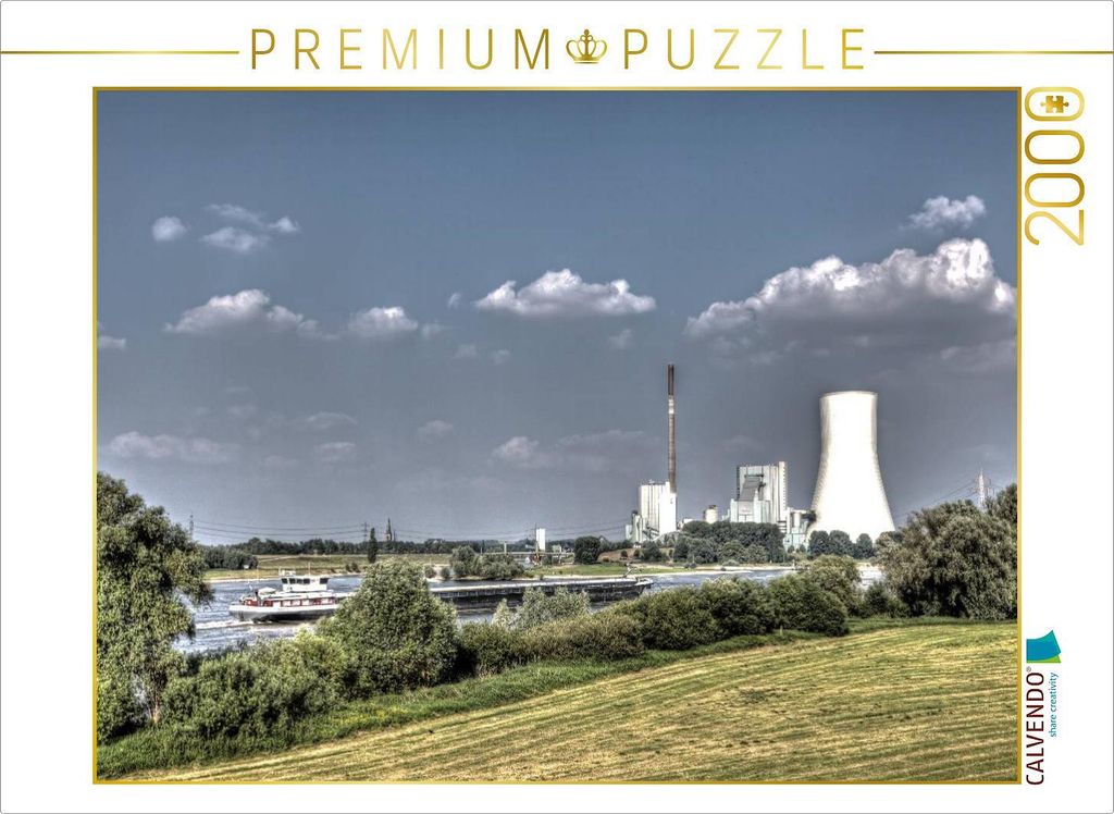 CALVENDO Puzzle RKM 792,5 Orsoy -- Walsum Steag-Kraftwerk 2000 Teile Puzzle quer | 2000 Teile Lege-Größe 90x67cm Foto-Puzzle für glückliche Stu...