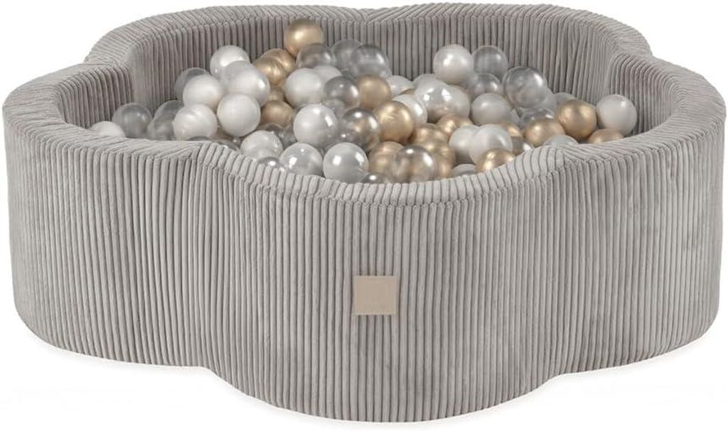MISIOO Bällebad für Kinder 95x30 cm - 400 Bälle (6cm) - Baby Spielzeug ab 1 Jahr - Perfekt für Kleinkinder und Spielspaß