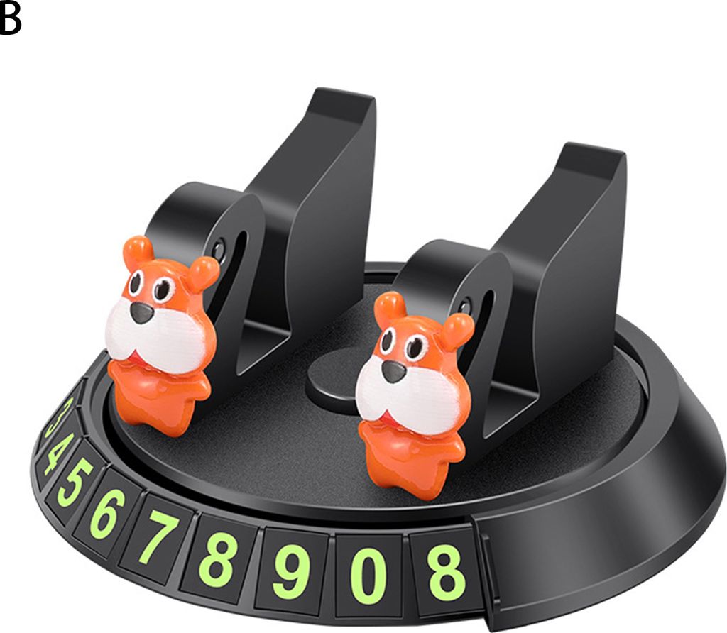 1 Set Armaturenbrettauto -Telefonhalter 360 Grad Rotation Luminous Display -Nummer versteckter Modus Temporärer Parkschild Stoppschilder Halten Si...