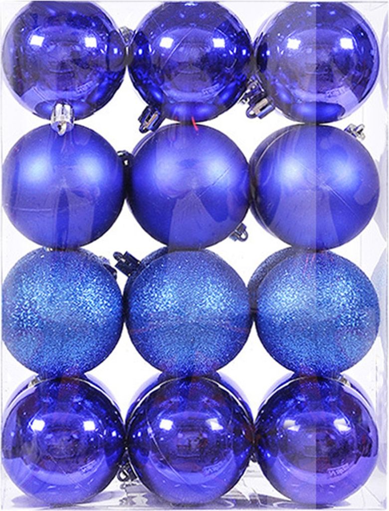 24 Stück Weihnachtskugeln, matte Oberfläche, glatte Oberfläche, bruchsicher, breite Anwendung, Weihnachtsbaum-Glitzerkugeln, Weihnachtsfeier-Orn...