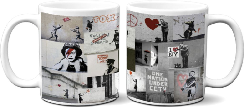 Keramický hrnek 300ml Banksy grafika v4 Obrázek produktu 