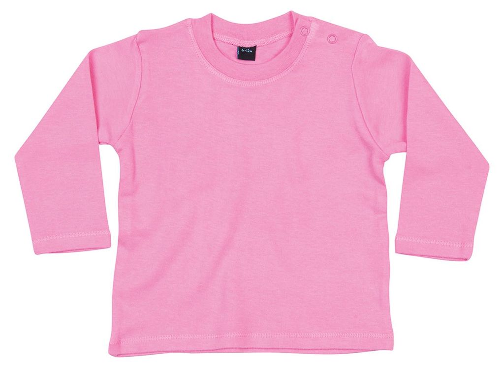 Babybugz - T-Shirt für Baby Langärmlig FK2188 (68) (Bubblegum Rosa)