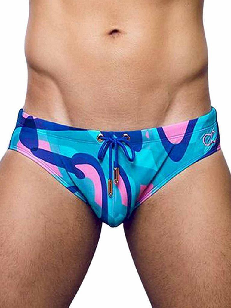 2Eros Print Swim Briefs V10 Kai Blue M