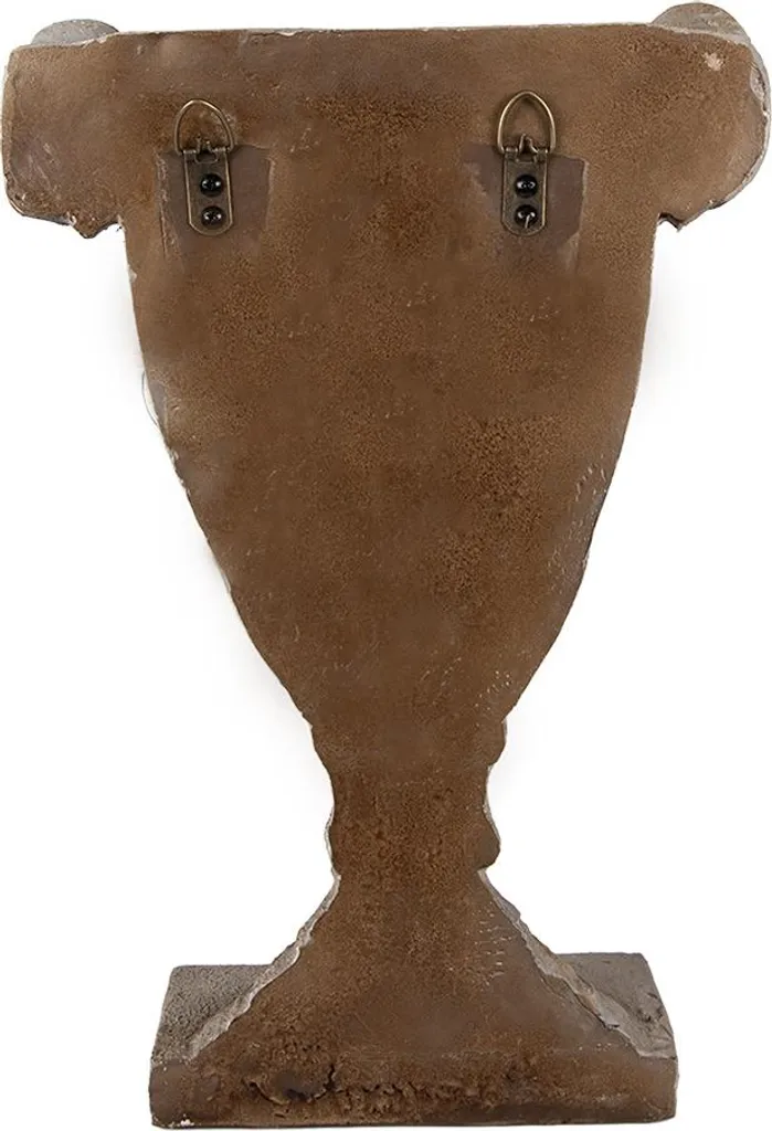 Grand cache-pot décoratif en céramique beige Clayre & Eef 44cm haut - 5