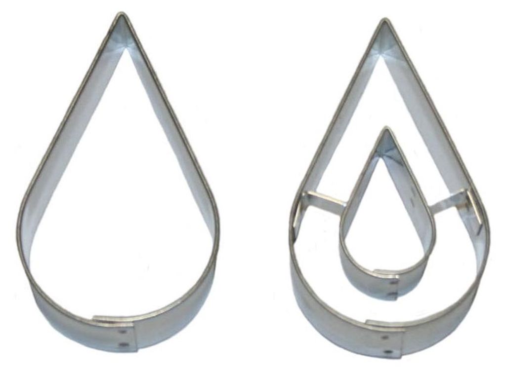 Ausstechform 2er Tropfen/Tropfen+Tropfen Edelstahl 40 mm Produktbild 