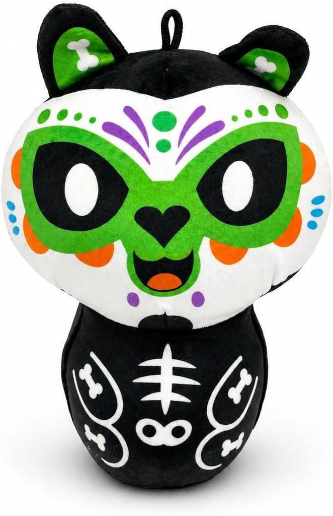 Mexikanischer Wrestler Katze Kuscheltier 19 cm Día de los Muertos Plüschtier im Luchador-Stil Weiches Stofftier Geschenk für Kinder