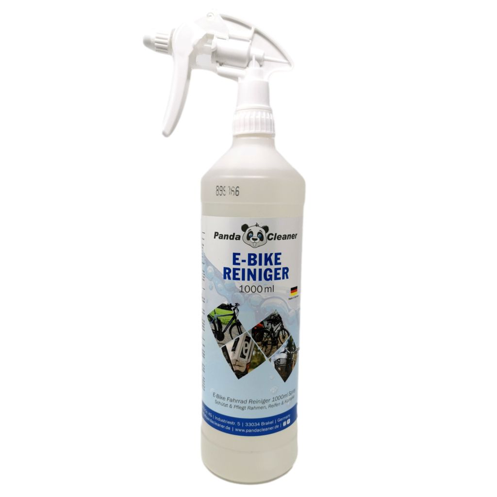 PandaCleaner E Bike Reiniger - 1000ml Fahrrad Reiniger Spray zur gründlichen Fahrrad Reinigung - Fahrradreiniger Ebike - Bike Cleaner Schutz & Pflege