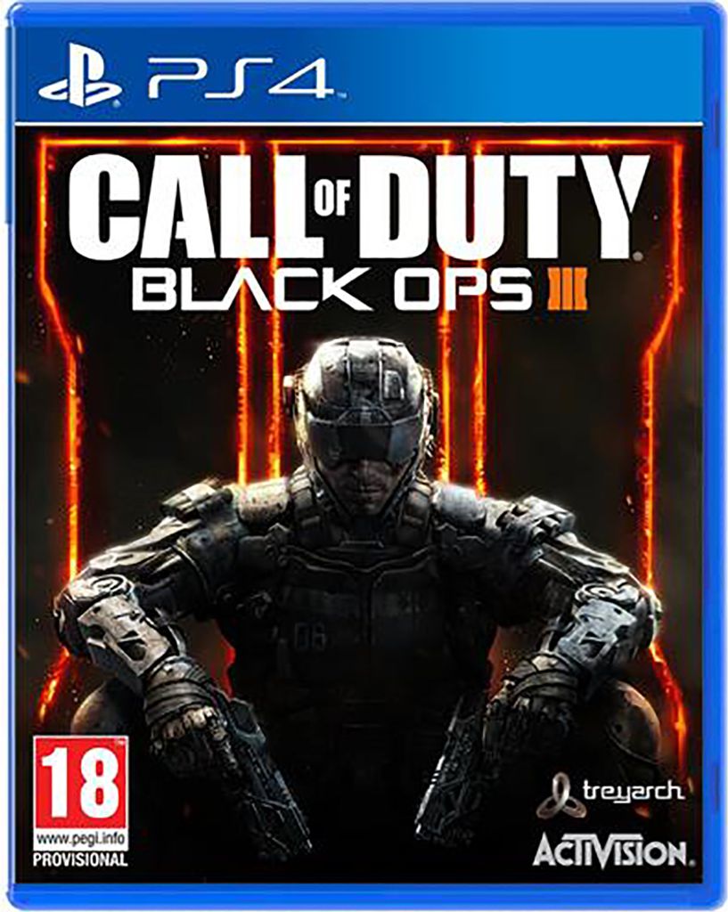 The cover art for the video game Call of Duty Black Ops III for PlayStation 4.