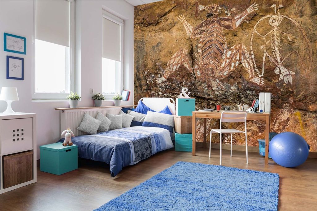 Vlies Fototapete FELSEN DER ABORIGINES 375 x 250 cm (inkl. Kleister) - Vlies Tapete, Wandtapete, Wandbilder - Tapete für Wohnzimmer Schlafzimmer, ...