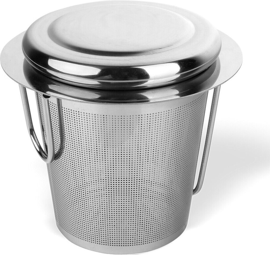 Schramm® 2 Teesiebe Aus Edelstahl Mit Deckel & Abtropfschale – Faltbarer Griff, Für Lose Tees