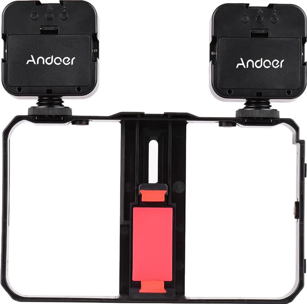 Kit Éclairage Vidéo LED et Rig de Stabilisation pour Téléphone Portable - 4