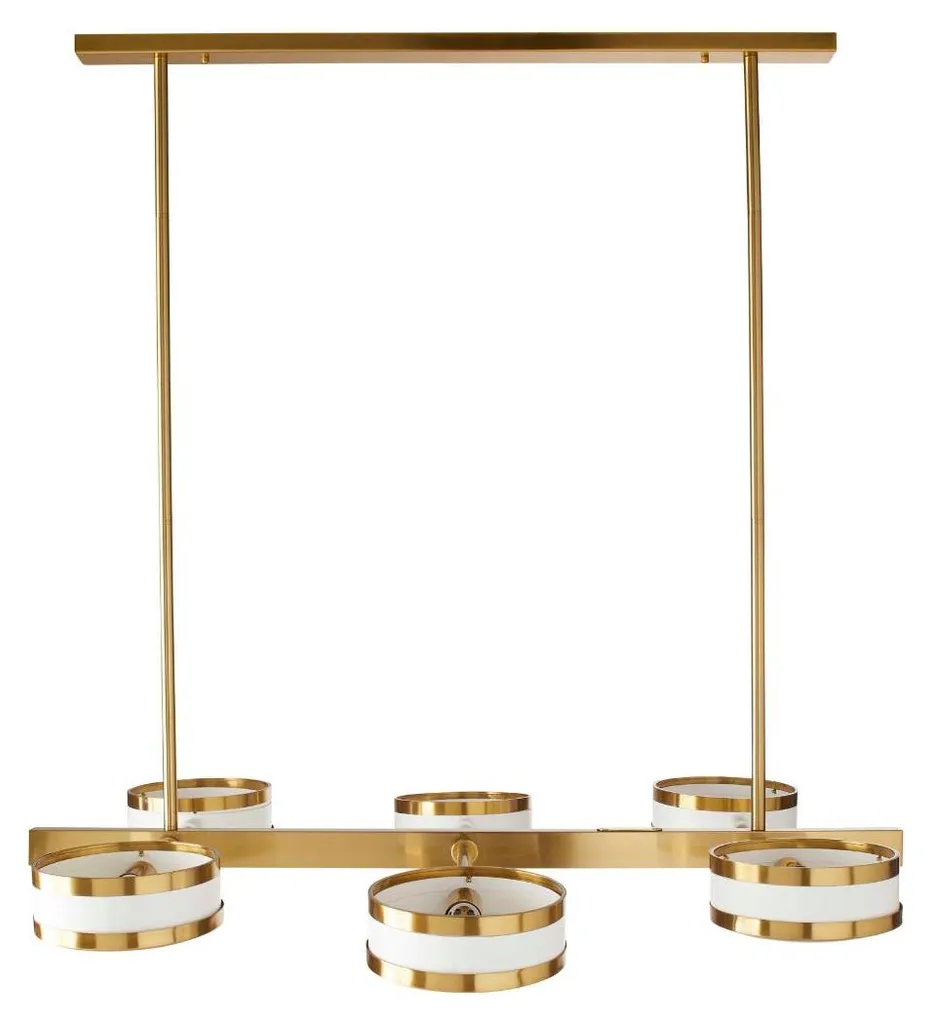 Lustre SONIK blanc et or - Illuminez une pièce sombre avec élégance