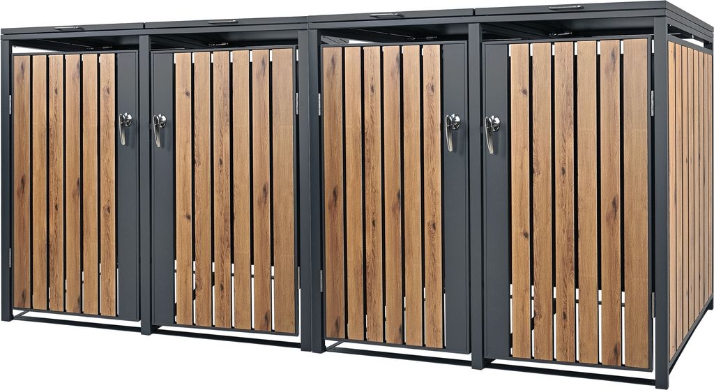 ML-Design Mülltonnenbox 4er für 4 Tonnen 240L 264x80x116,3 Produktbild 