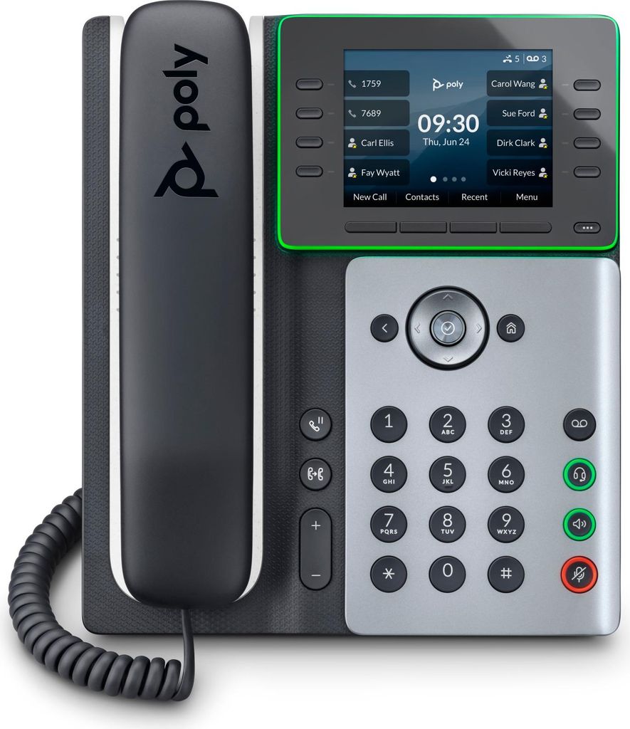 HP Poly Edge E350 IP-Telefon Schwarz 8 Zeilen IPS WLAN (82M89AA)