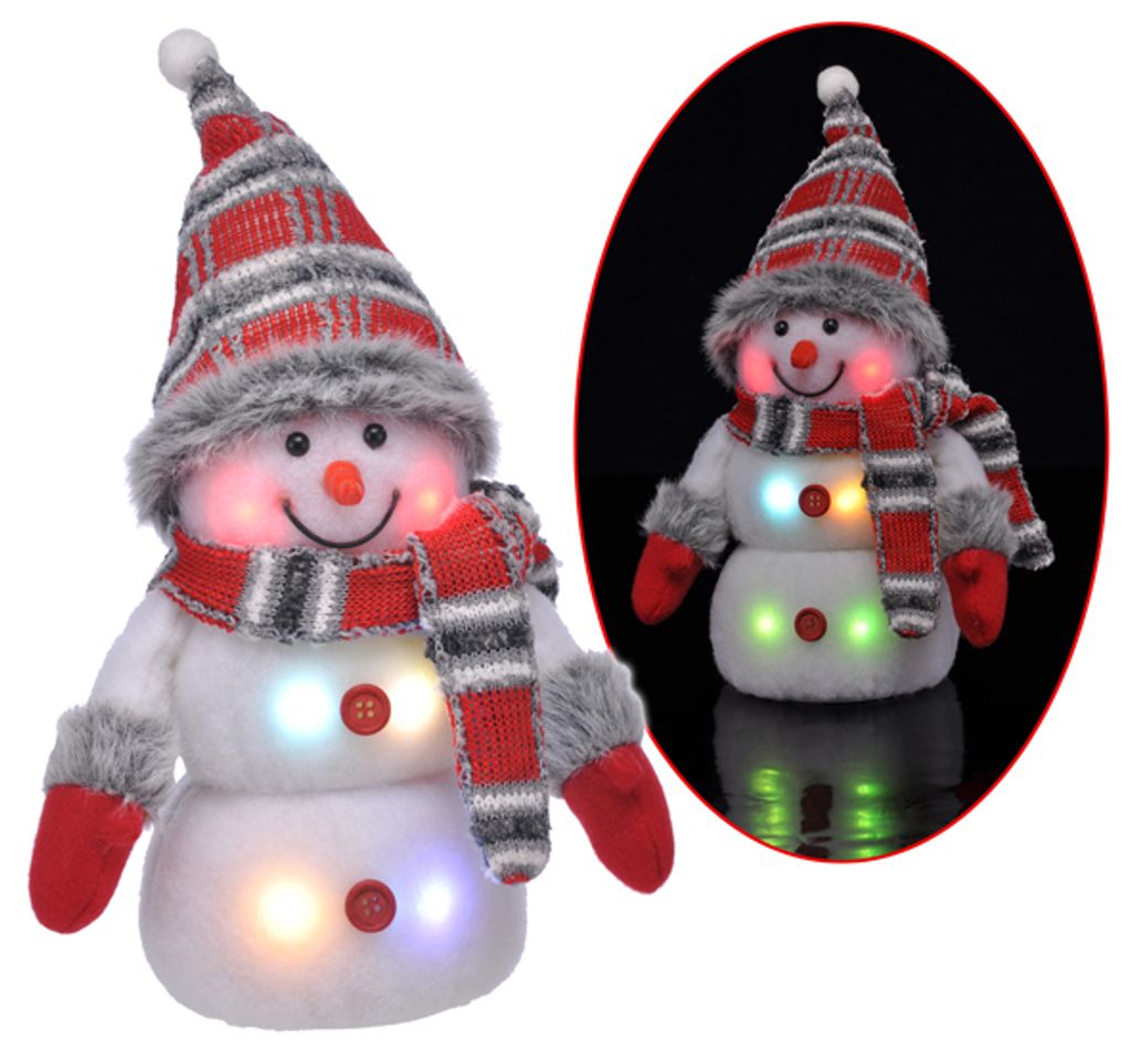 Deko Schneemann LED Beleuchtung Weihnachtsdeko Figur