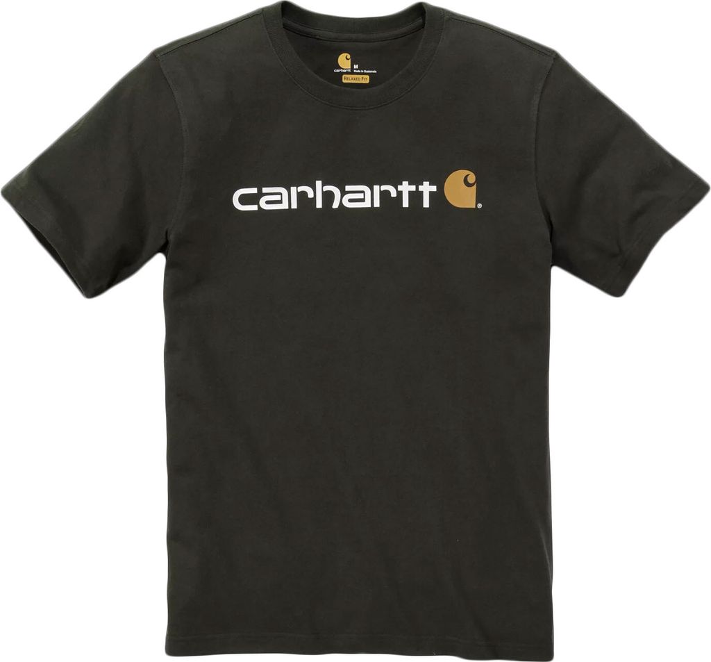 Carhartt Arbeitsshirt core logo t-shirt Torf XS