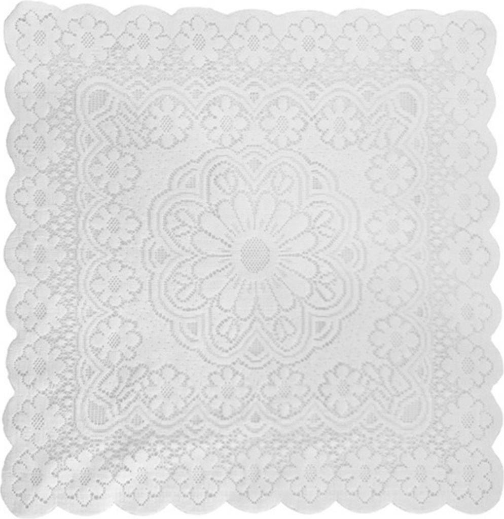 Tischtuch Retro -Spitze Stickerei Rechteckige Hollow Design Dekorative Tischdecke für Esszimmer-Größen:120*120cm